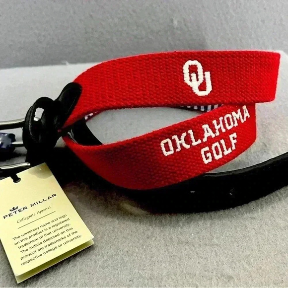 Peter Millar Belt NWT OU GOLF Collegiate Collection Oklahoma University Golf - Picture 1 of 12